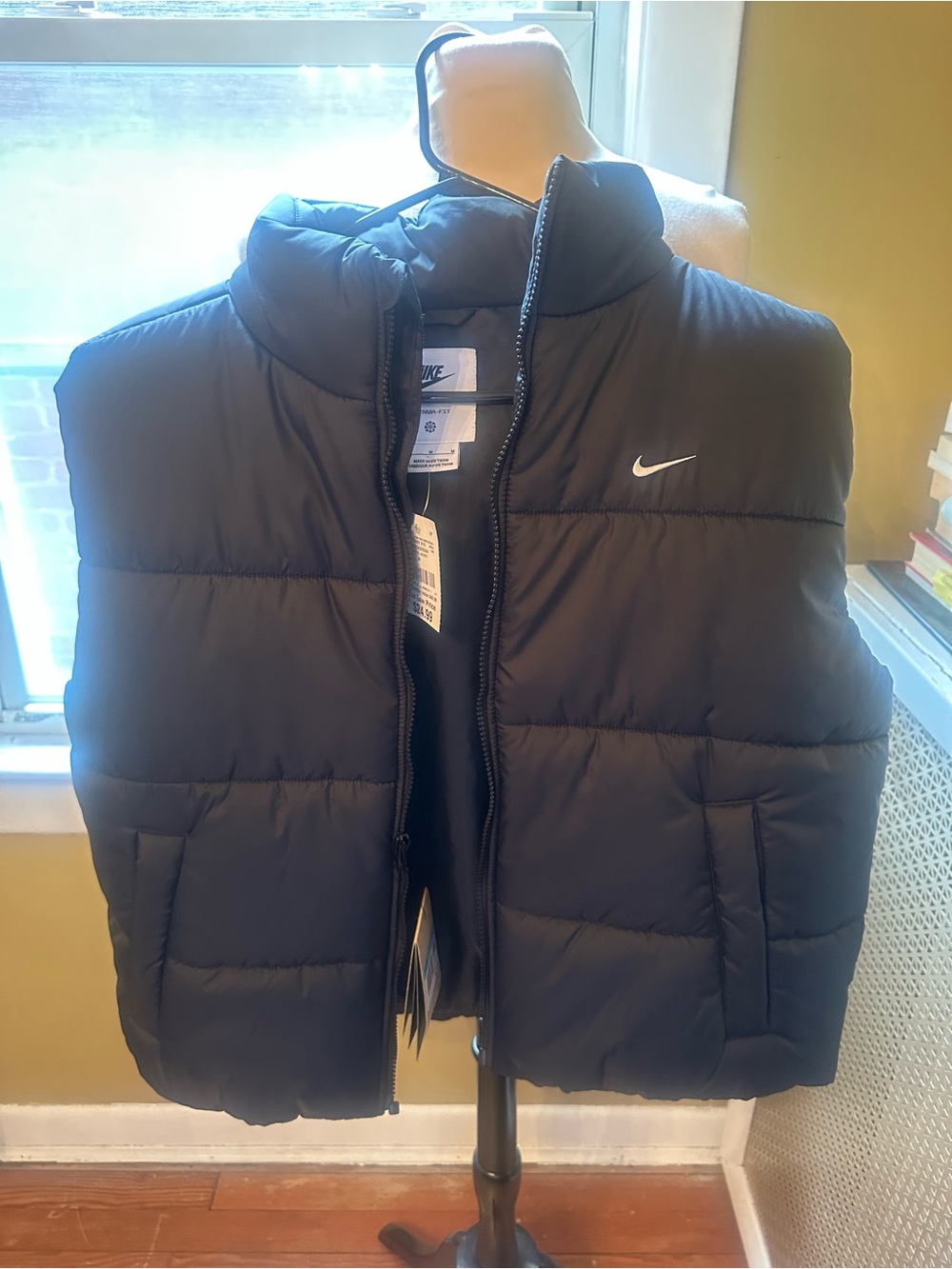 Nike Black Puffer Vest with White Tag